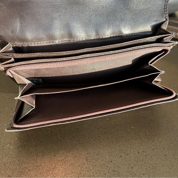 JUST CAVALLI  Brown Leather Wallet Credit Card slots - Picture 3 of 8